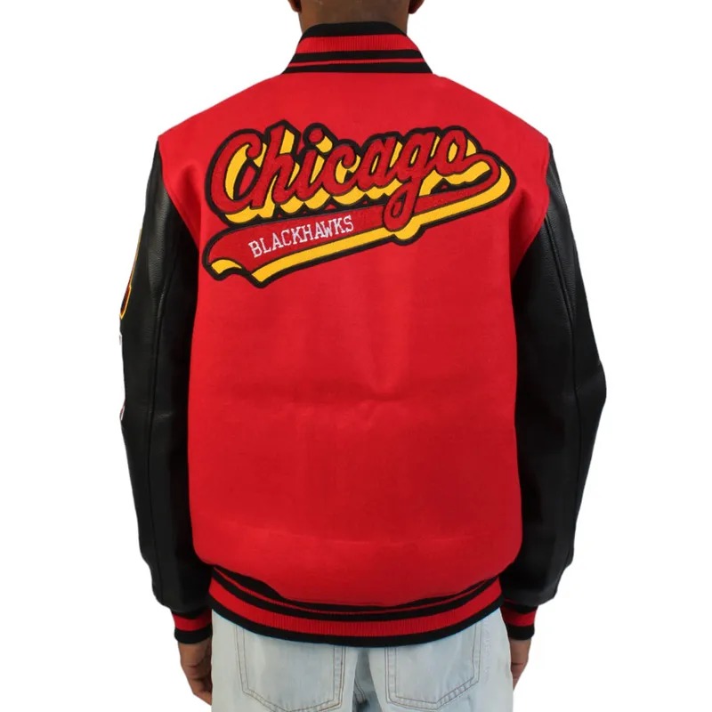 chicago-blackhawks-red-and-black-jacket