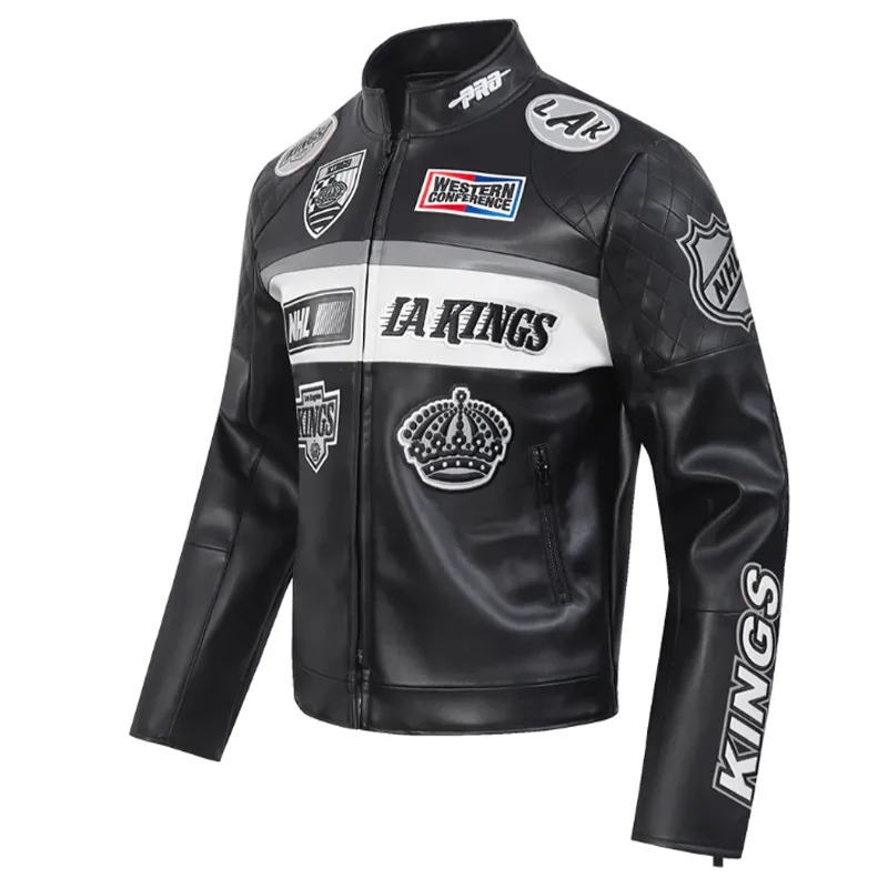 los-angeles-kings-moto-black-jacket