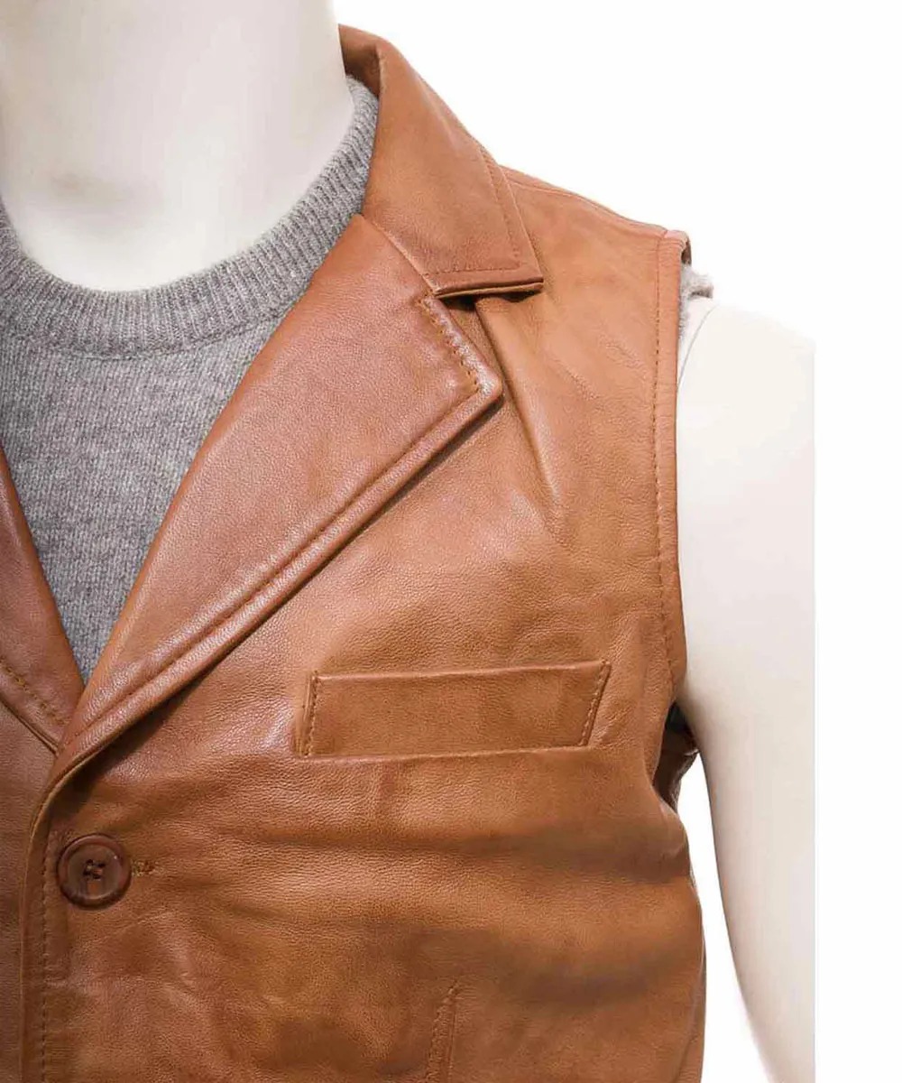 mens-button-closure-brown-tan-leather-vest