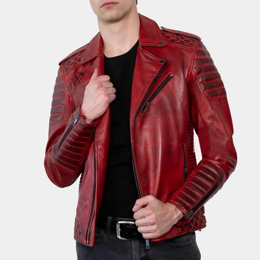 mens-red-biker-leather-jacket