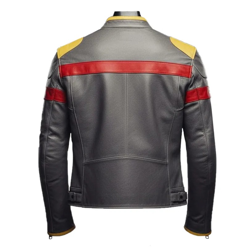 mens-red-yellow-striped-biker-gray-jacket