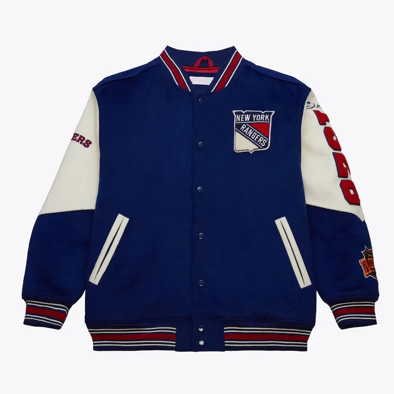 new-york-rangers-team-history-vintage-logo-varsity-jacket