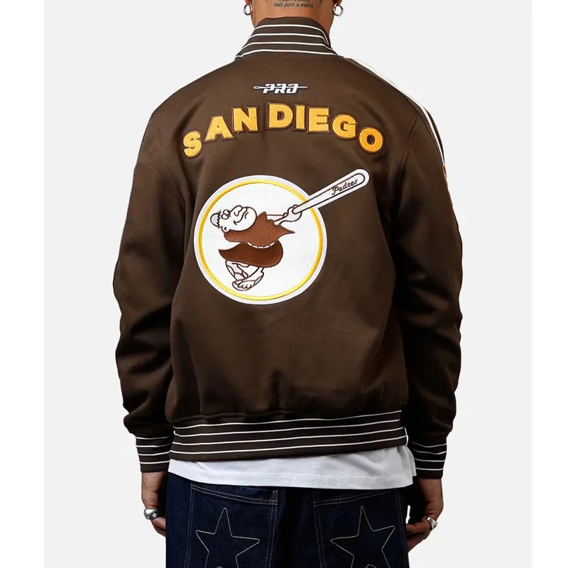 san-diego-padres-logo-game-day-brown-jacket