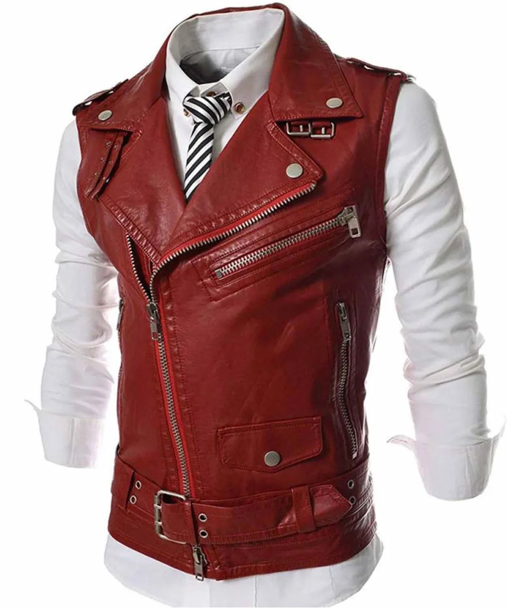 slim-fit-red-leather-vest