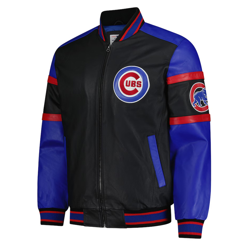 striped-chicago-cubs-varsity-leather-jacket