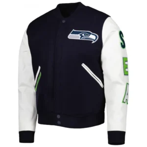 College Navy White Seattle Seahawks Logo Varsity