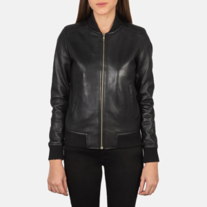 Downtown Women's Leather Bomber Jacket